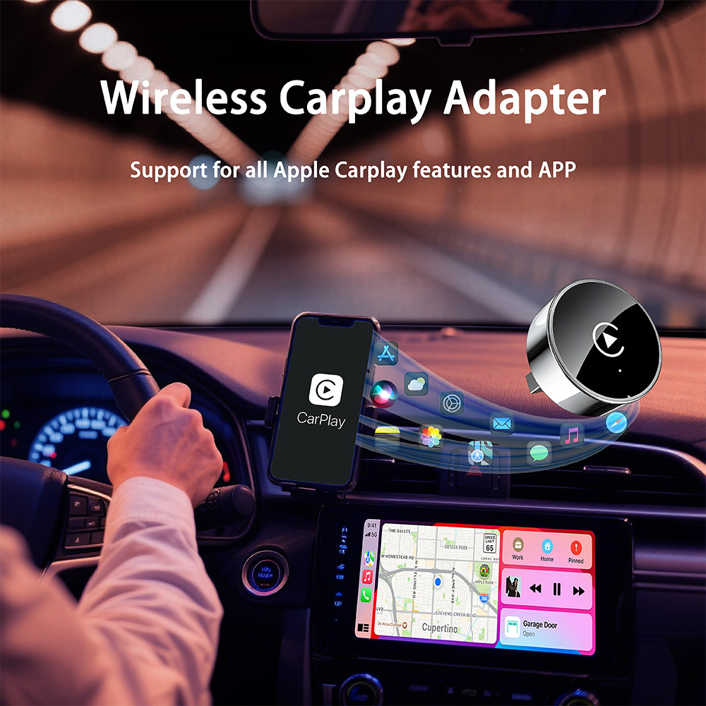 2026 New Wired-To-Wireless Carplay Box Android Two-In-One Adapter Car Connectivity Adapter