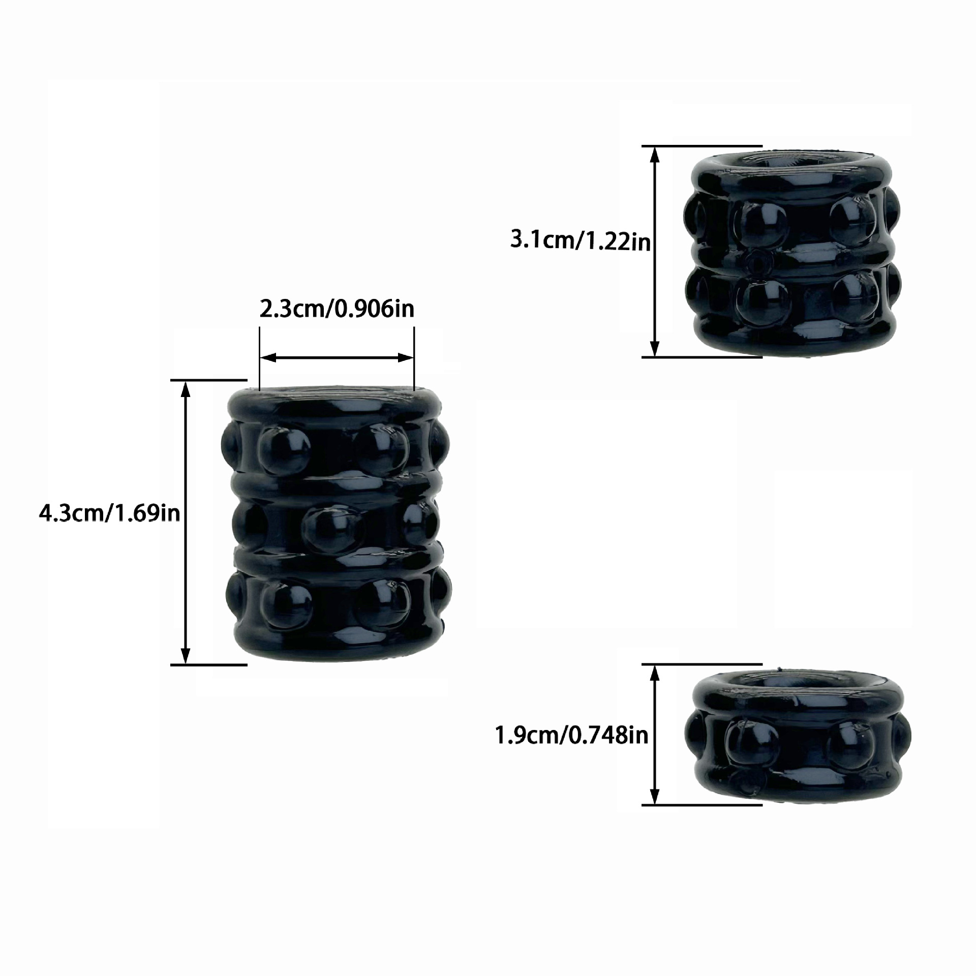 Egg-Shaped Locking Ring, Multi-Layer TPE Delay Ring, Soft Elastic Scrotal Restraint, Yellow Large — detail image 3