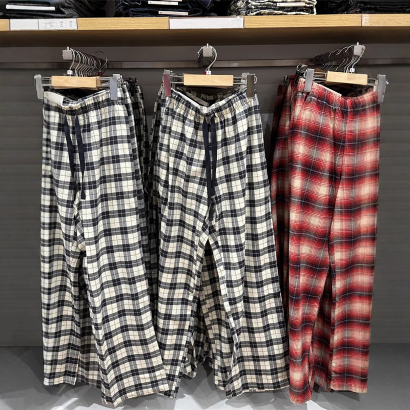 New Flannel Elasticated Plaid Casual Pants for Women 461762/461756/461761/458978 New Flannel Elasticated Plaid Casual Pants for Women 461762/461756/461761/458978
