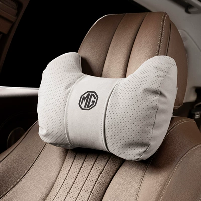 and Neck Pillow | Headrest - horn-style-off-white-mg-headrest-set