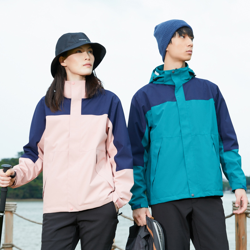 男女薄款戶外登山服春秋單層衝鋒衣防風防水外套可印LOGO