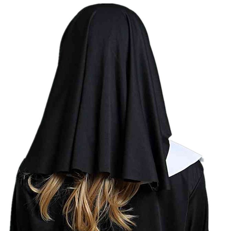 Hombro de monja de Halloween Disfraz de drama COS Niños monja Virgen María Performance Ropa de monja turbante