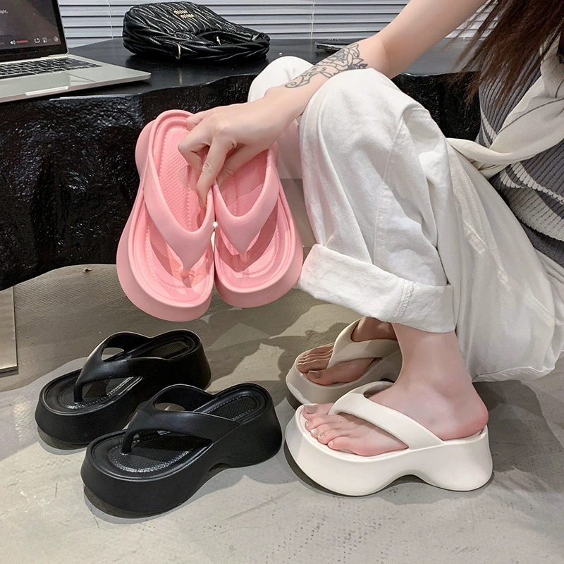 Flip flops, slippers, deodorized high fashionable footwear platform, soft sole