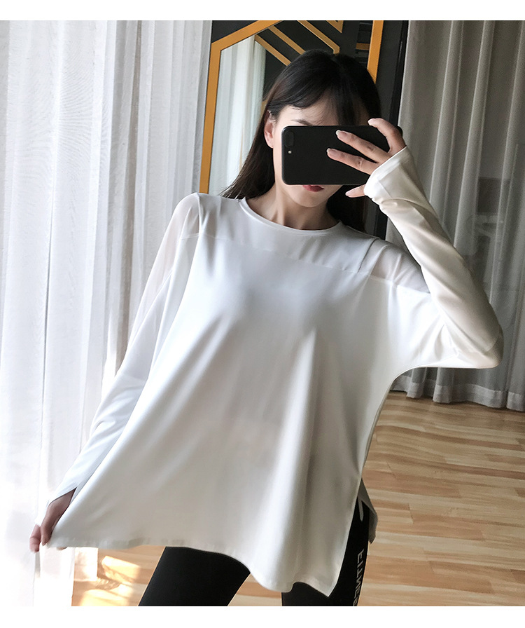 Sports Solid Color Polyester Round Neck Active Tops T-shirt display picture 5