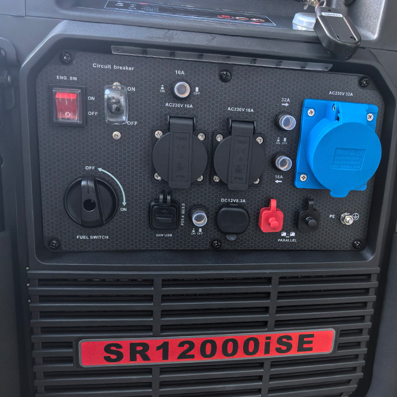 9kW gasoline generator 220V small outdoor portable low-noise inverter emergency backup with wheels