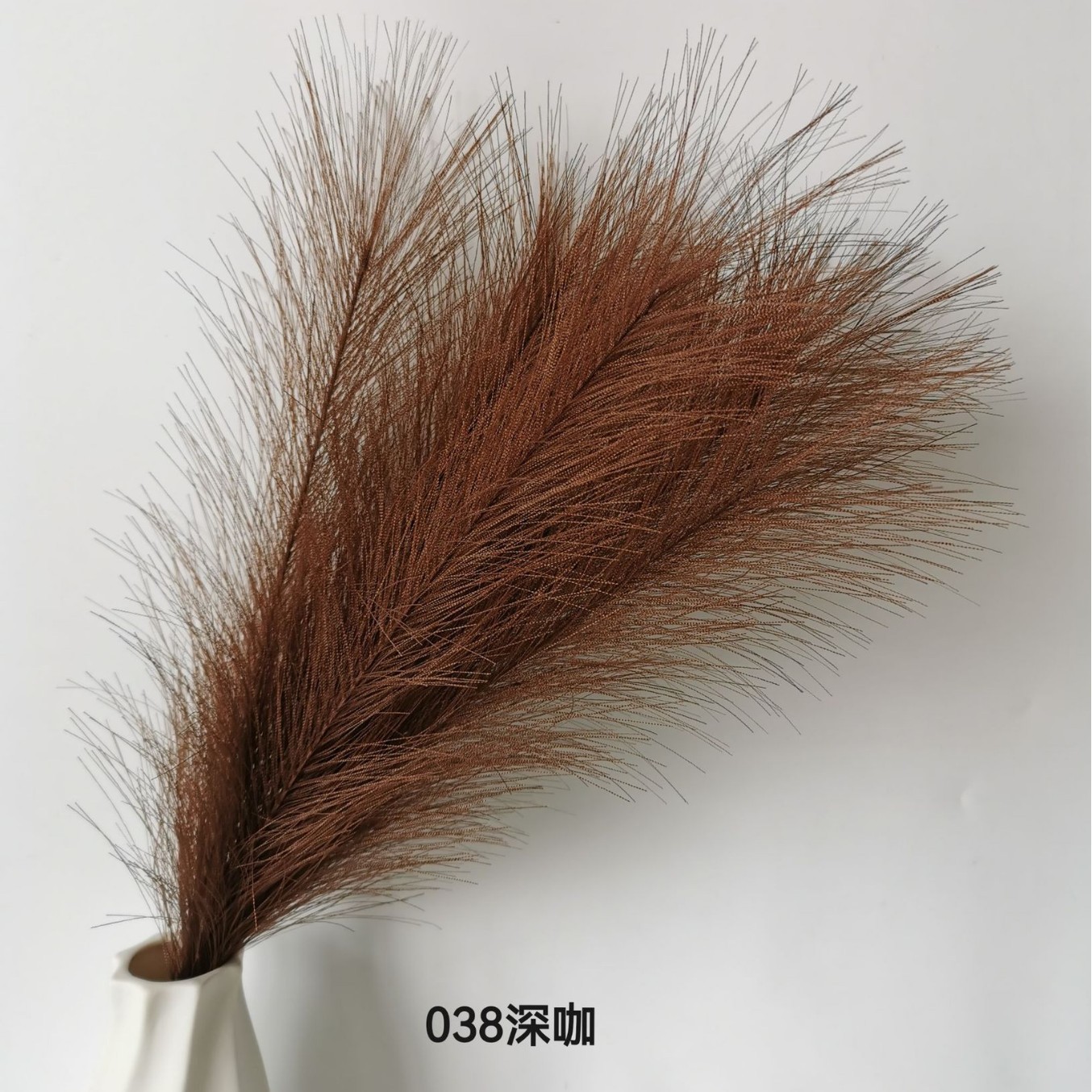 Amazon Venta caliente artificial Reed decoración del hogar artificial pampas hierba fábrica en stock pequeña caña al por mayor