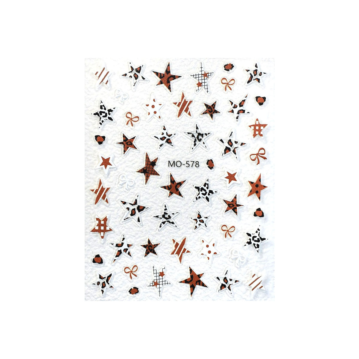 Nueva pegatina de uñas dulce y picante pegatina de leopardo estrella dulce color caramelo estrella de cinco puntas pegatina de uñas