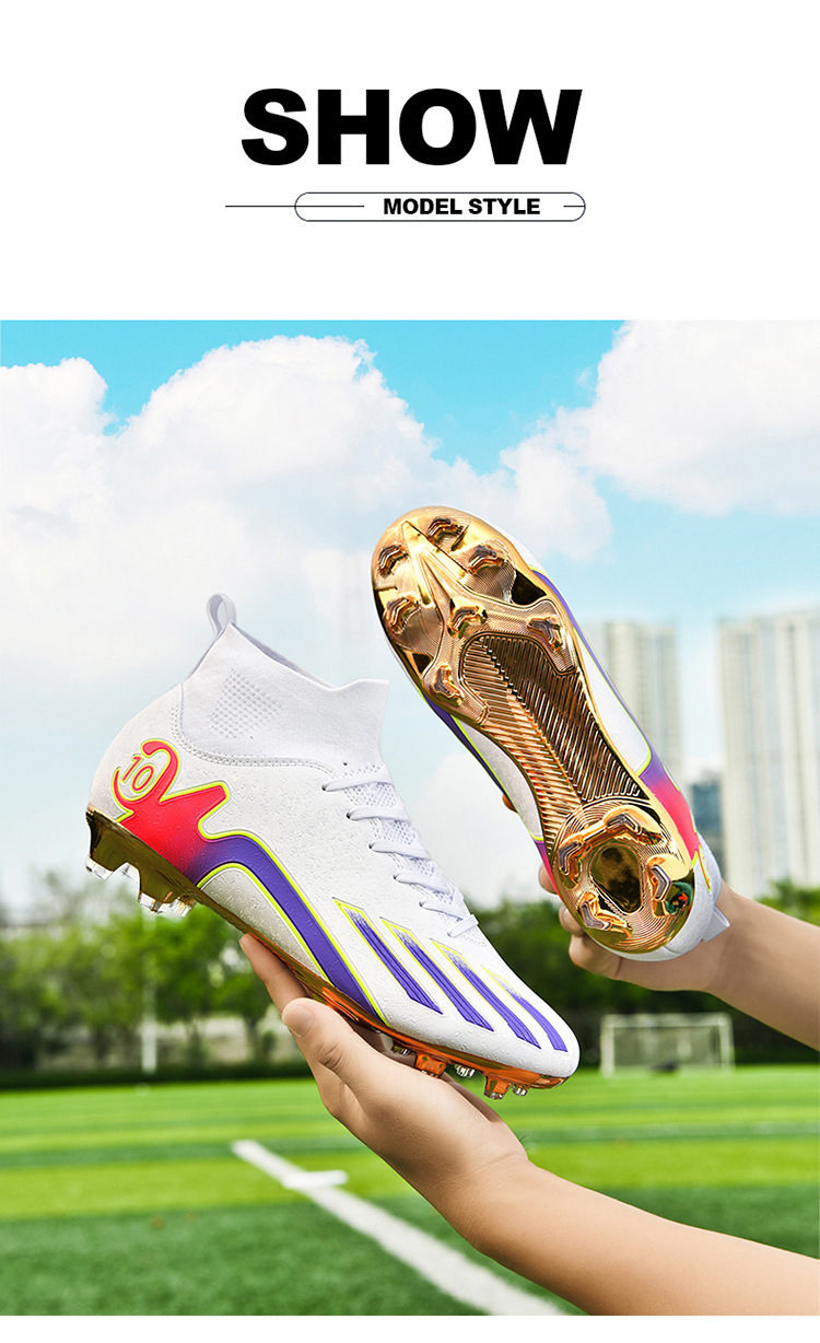 High-top Hallenfußballschuhe Mit Langen Stollen Für Training_voghion.com