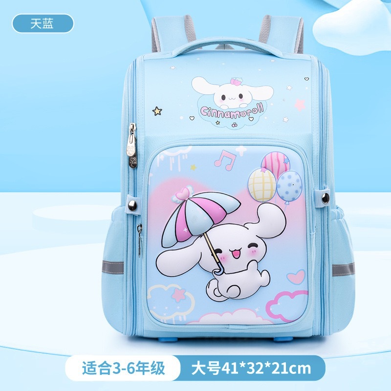 Nueva mochila escolar de dibujos animados para estudiantes de primaria, grado 1-3-6, reducción de carga de gran capacidad, mochila espacial para niños y niñas 5