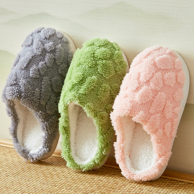 棉拖鞋女秋冬季毛绒棉拖踩屎感情侣居家室内加绒保暖秋冬季拖鞋男