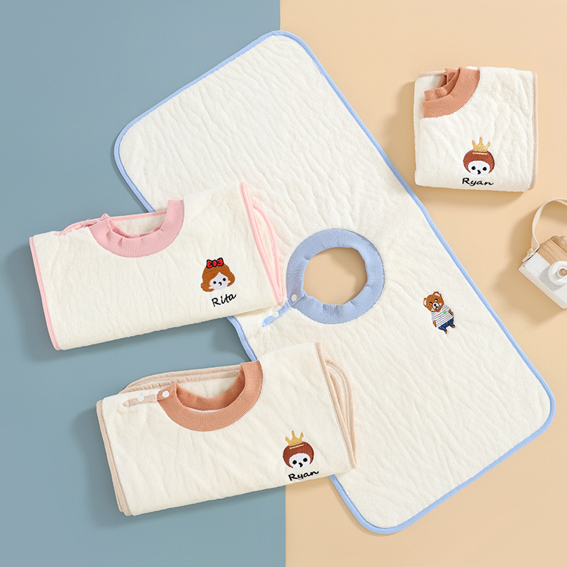 Kids' Coral Fleece Washcloth for Gargling & Brushing Teeth, Dining Bibs, Baby Saliva Towels, and Infant Face-Wiping & Gargling Cloths