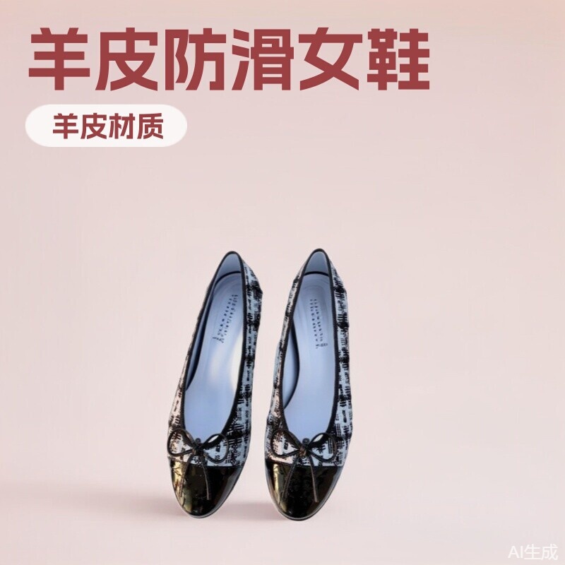 Chanel-Style Flat Shoes for Women, Shallow Round-Toe French Bow Versatile Ballet Shoes, Non-Slip Loafers