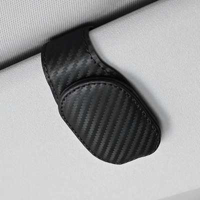 Car sun visor glasses Car Glasses Clip/Bill Clip - carbon-fiber-black