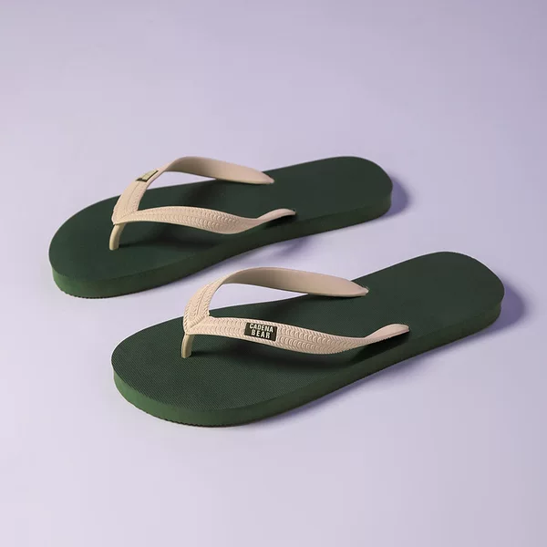 Flip-flops Men's Anti-slip Breathable Slippers for Outer Wear EVA Retro Thick Bottom Non-smelly Foot-resistant Beach Wear-resistant Sandals