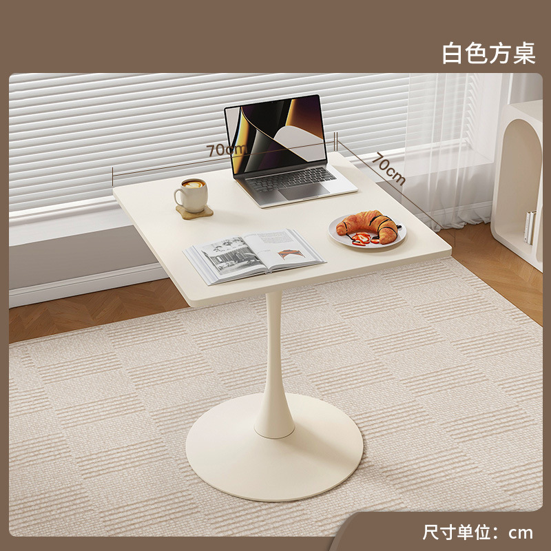 [화이트 사각 테이블] 직경 70 [싱글 테이블]