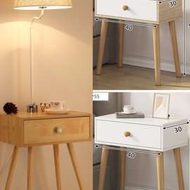 ✅卧室床头柜落地灯现代客厅沙发旁边几置物台灯茶几一体网红氛围