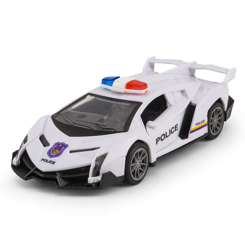 Juguete de doble puerta de simulación para niños modelo de coche inercial coche de luz y sonido coche de policía de bomberos juguetes para niños