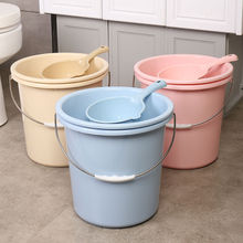 水桶家用储水桶宿舍学生套装脸盆强力加厚圆形洗衣桶洗脚盆洗澡厂