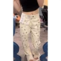 美式直筒显瘦春秋牛仔裤