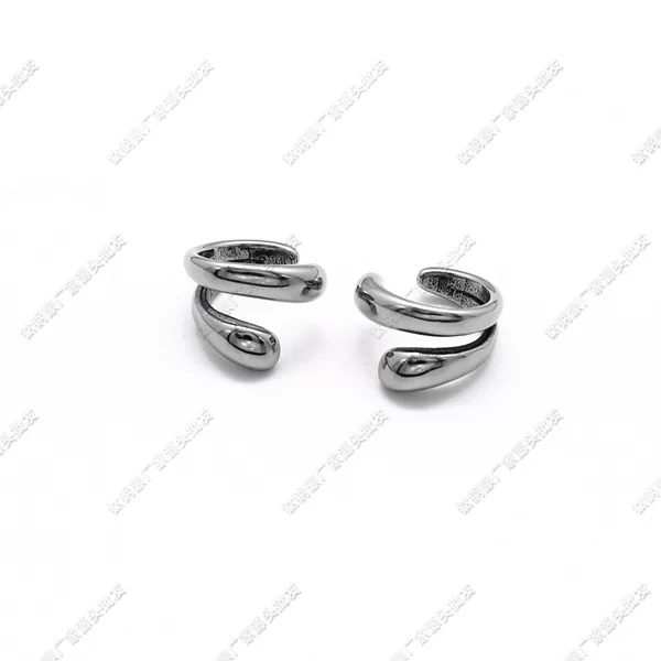 Fashionable Men's Trendy Women's TitaniUm Steel Simple Silver U-shaped Ear Clip PUnk Style Non-pierced Ear BUckle Earrings Jewelry Wholesale