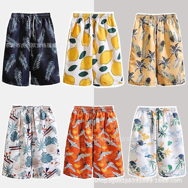 Underwater beach pants men's quick-dry beach vacation loose five-point swimming trunks drifting surf shorts clothing wholesale