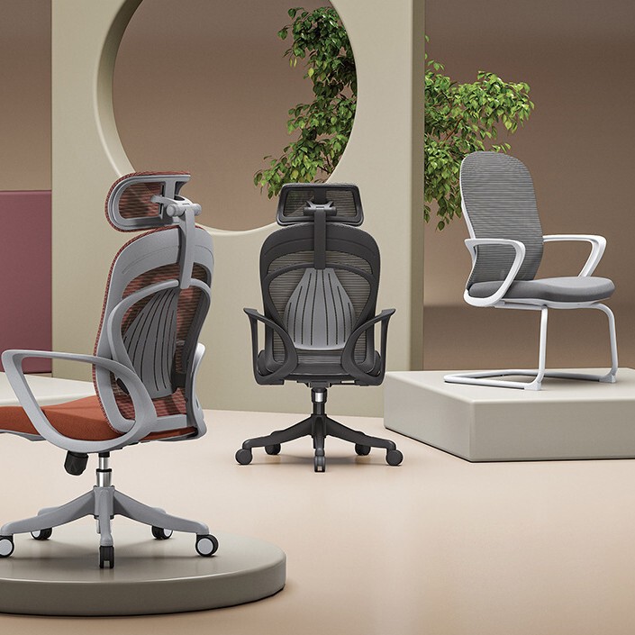 Engineering Ergonomic Chair Sedentary Computer Chair Office Chair Staff Office Chair Simple Modern Swivel Chair Human Body