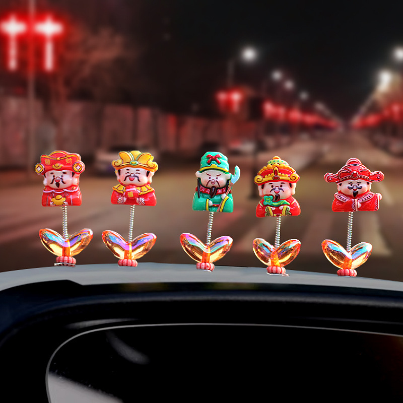 2025 nuevo lindo moviendo la cabeza Decoración del coche de año nuevo Consola central del coche Decoración del copiloto Accesorios del coche