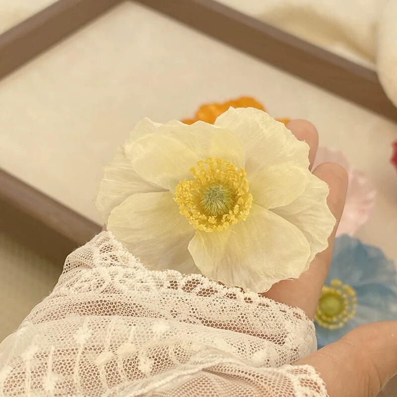 夏の花のヘアピン、サイドクリップ、耳後ろのヘアピン、女性用新作ヘアアクセサリー、造花ヘアアクセサリー、海辺のヘアアクセサリー|undefined