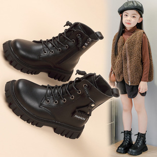 Girls' Boots Autumn and Winter 2025 New Fashion Princess Boots for Big Kidsren Korean Style Little Girls Short Boots Kidsren's Boots