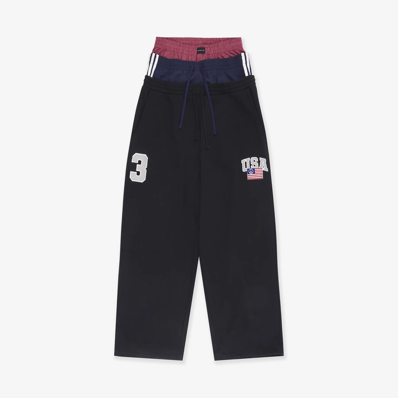 Grailzprojectg/R 25Ss Three-Waist Sweatpants Pants Baggy Splicing Embroidered Sweatpants Loose Pants