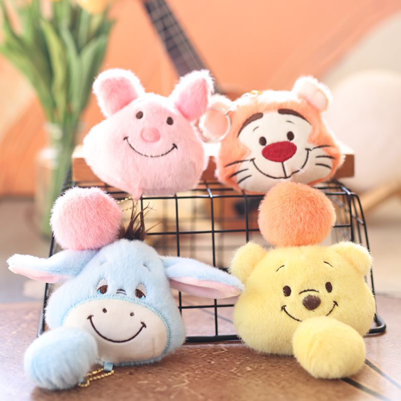 Cute and Adorable Piggy Pig Pendant Plush Toy Doll Winnie the Pooh Little Donkey Bag Pendant Keychain Doll