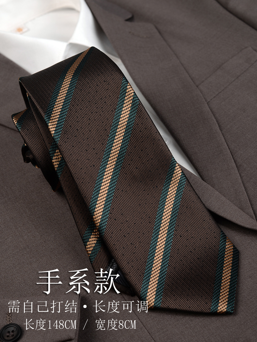 メーカーの国境を越えたメンズフォーマルウェアハイエンドレトロブラックとグレーのネクタイビジネスカジュアルジッパープロの仕事用手作り
