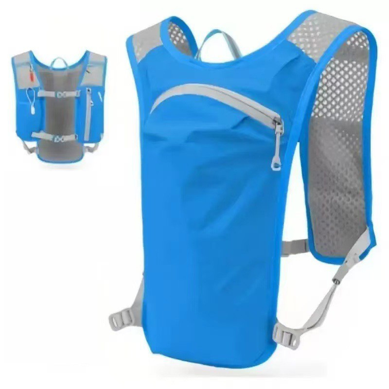 外贸运动男女手机水壶钥匙胸包透气骑行夜跑步反光马甲背心双肩包