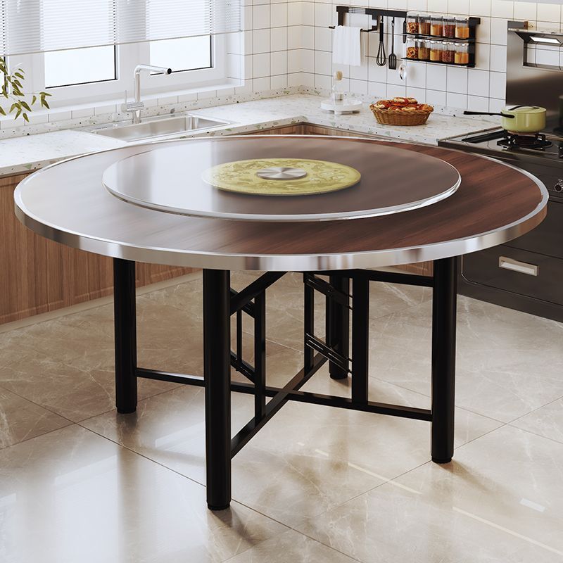 Foldable Dining Table Thickened Desktop Home Small Apartment Dining Banquet Table Hotel Round Rotating Plate Large Round Table