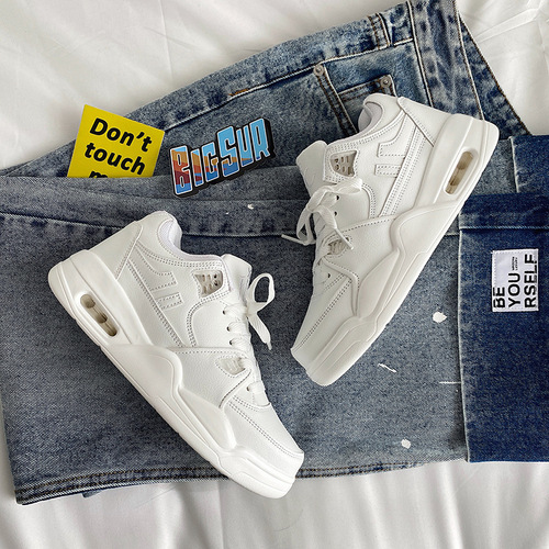Harajuku bf Hong Kong style air cushion casual shoes men's sneakers ins thick-soled dad shoes ulzzang versatile retro sports shoes
