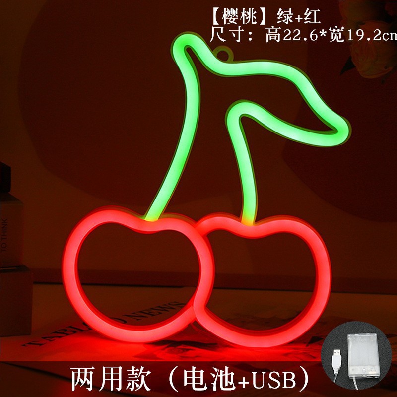 Lámpara de neón LED modelada luz nocturna dormitorio rojo en línea pared decoración lámpara de fiesta de cumpleaños atmósfera lámpara de color