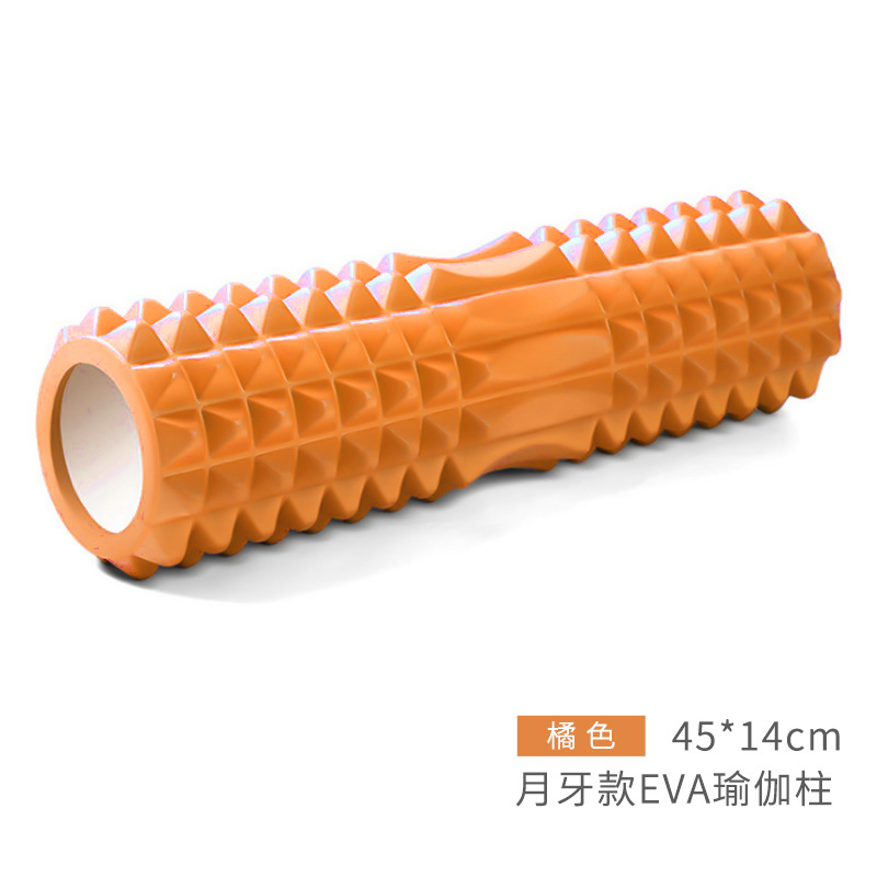Lobo diente palo yoga media luna hueco columna de yoga EVA profundo palo de masaje relajación muscular rodillo de yoga palo