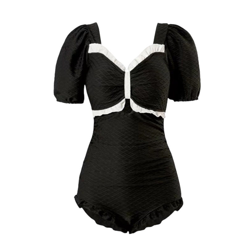 trajes de baño para mujeres 2025 unido hueco cintura alta cubre el cuerpo delgado sexy puro deseo de primavera trajes de baño de vacaciones