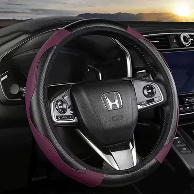 Steering wheel cover Universal for All Seasons, Non-Slip, 38cm - purple-38cm