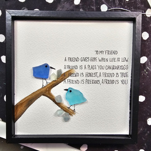 �¿��n��Friendship sea glass ��ɫС�B������ʯ�^���w�b[��