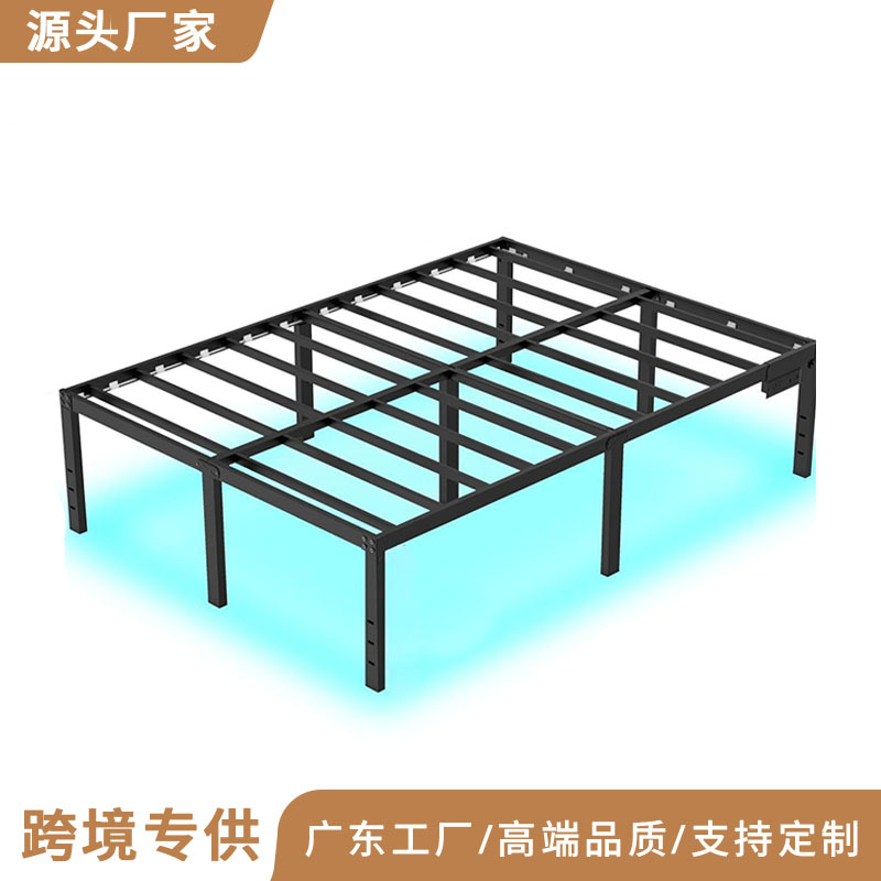 Metal Bed Frame Basic Model, Easy to Assemble, Medium-Sized Double Bed Frame, Simple and Luxurious Metal Bed Frame