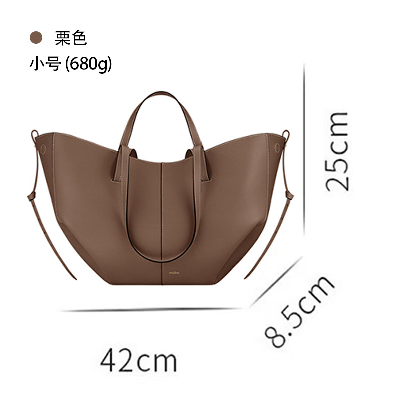 クロスボーダー高バージョン本革POEIVE大容量ショッピングバッグ片肩手提げトート翼女性カバンシワバッグ