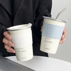 304不鏽鋼杯子啤酒杯ins果汁杯防摔水杯便攜隨手杯咖啡冷飲杯批發