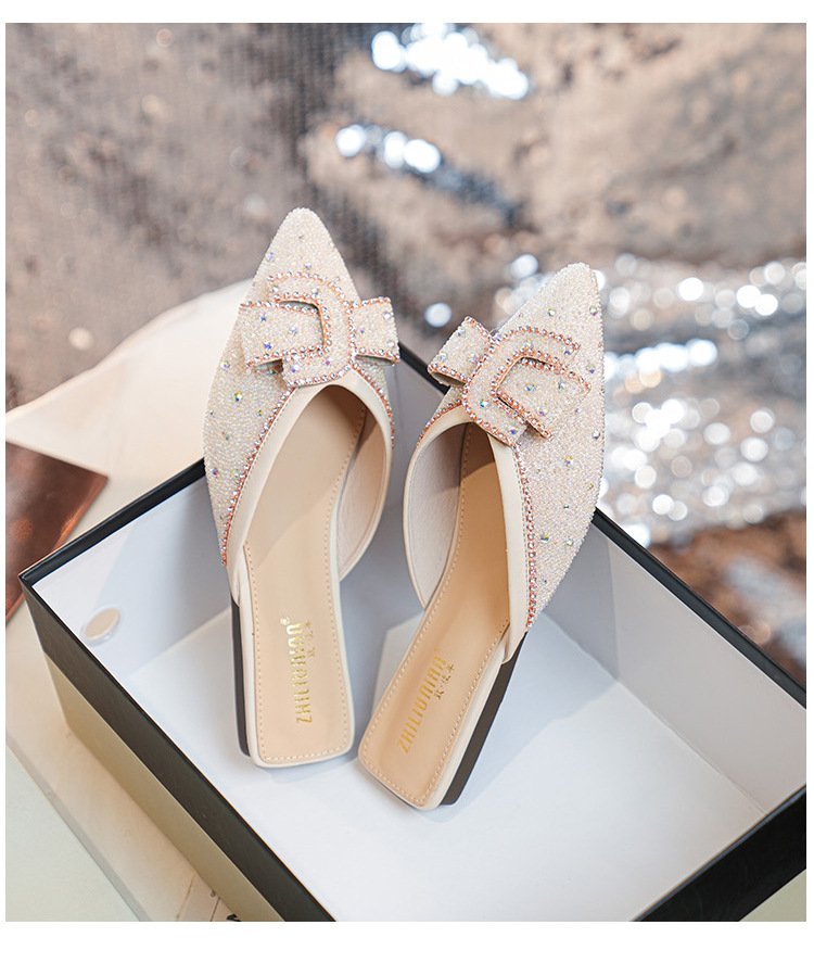 2023 spring and summer new outerwear all-match net red low-heeled sandals pointed toe Muller drag_voghion.com