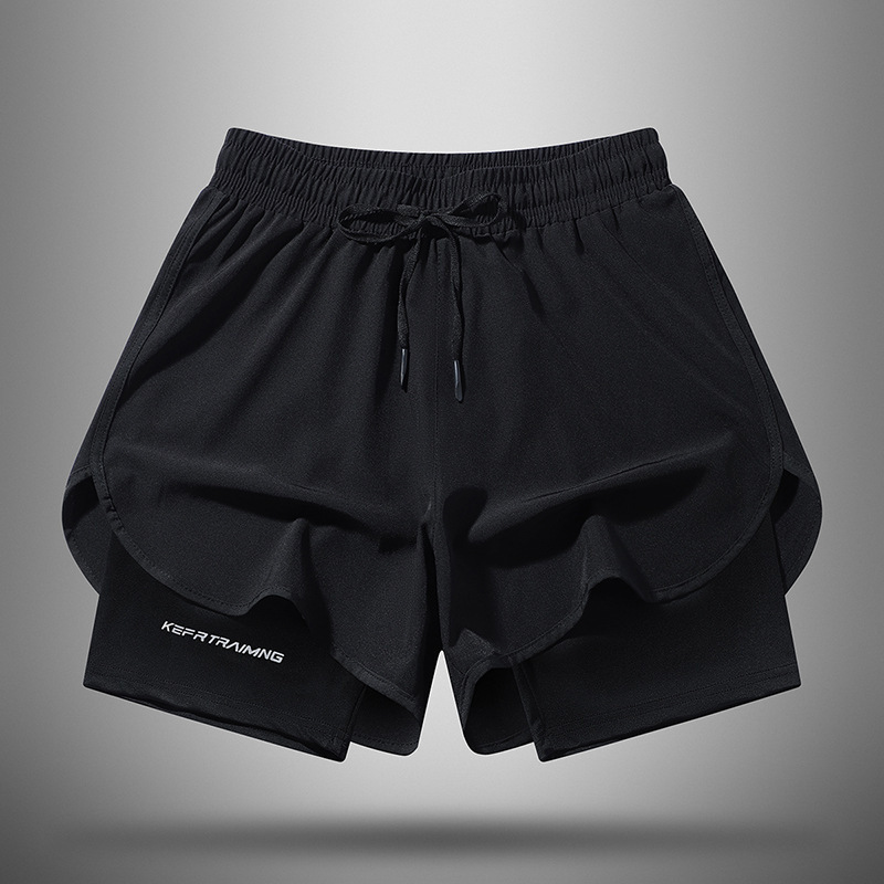 Pantalones cortos de deportes de verano para hombres, maratón de verano, entrenamiento de acondicionamiento físico transpirable, pijamas de cinco puntos