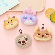 卡通毛绒钥匙扣批发女生书包挂饰疯狂动物城钥匙扣挂件辅料配饰