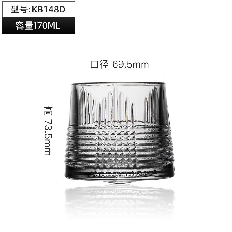 Artesanía creativa giratoria tumbler whisky taza de vino taza de cerveza casera shaker