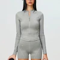 SMFK будущая куртка для коррекции фигуры животных, эластичная куртка с воротником-стойкой для фитнеса, спортивная женская куртка 24, осенний новый стиль
