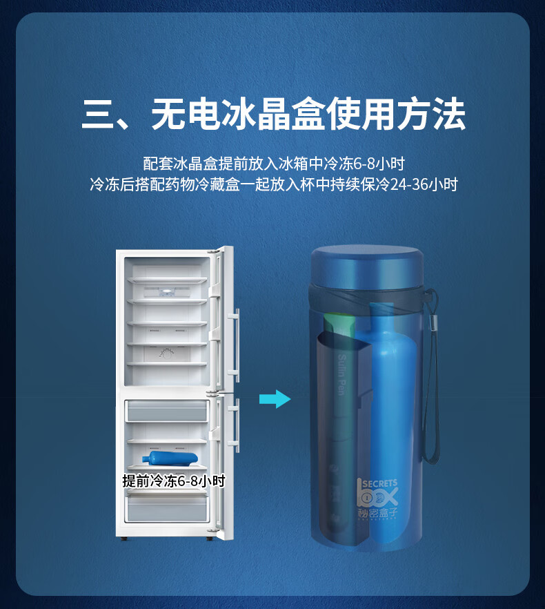 Insulin refrigerated box portable mini refrigerator portable car small drug hormone constant temperature refrigerated cup