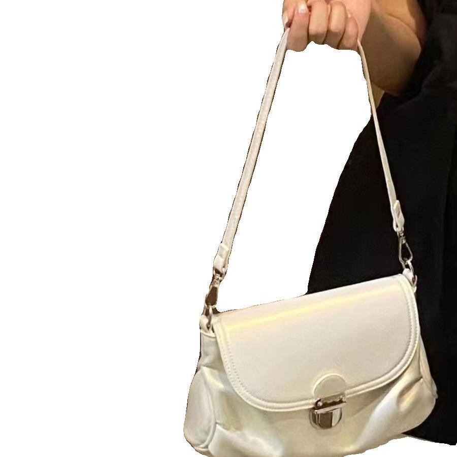 2026 Autumn New Women's Retro Soft Leather Shoulder Bag French Versatile Underarm Bag Luxury Crossbody Small Bag - Thumbnail 5